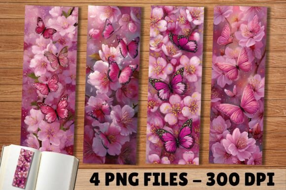 A Cherry Blossom Bookmark Graphic for Craft Blogs & Editorial Content