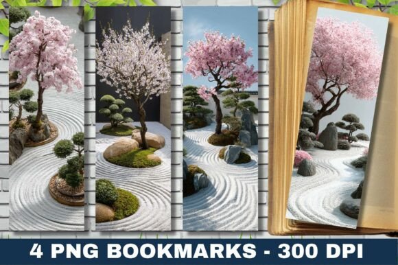 A Cherry Blossom Bookmark's Potential in Graphics and Crafts
