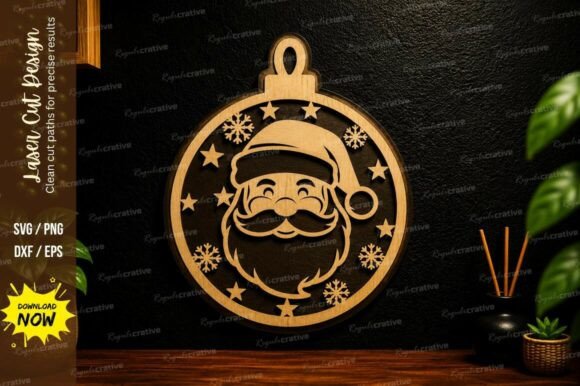 A Designer's Review: Santa Claus Laser Cut Ornament for Wall Decor