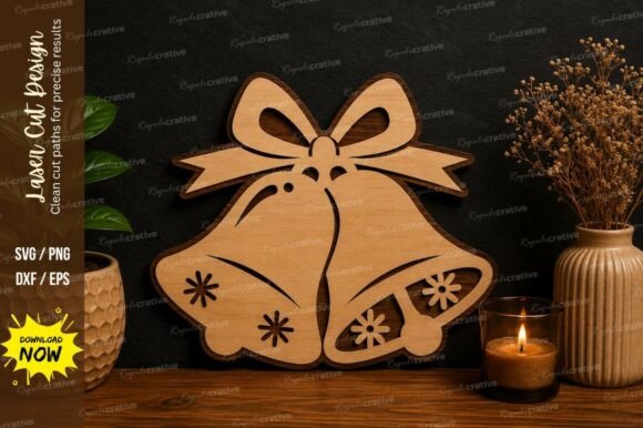 A Festive Laser Cut Bell SVG: Evaluating Its Place in Wall Decor Design