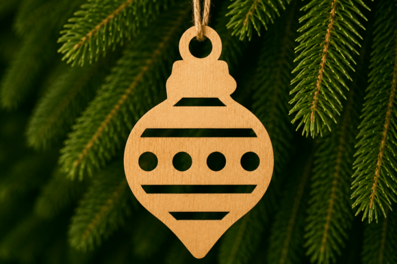 A Festive Ornament SVG Built for Laser Cutting and Winter Design