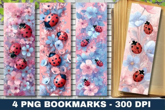 A Floral Ladybug Design for Graphics and Crafts Publishing