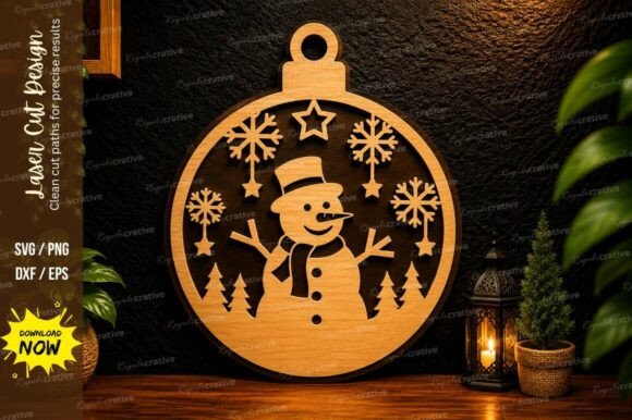A Snowman SVG for Laser-Cut Wall Decor and Seasonal Crafting