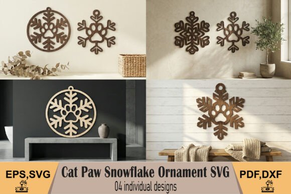 Cat Paw Snowflake Ornaments: A Laser Cutting Review for Winter