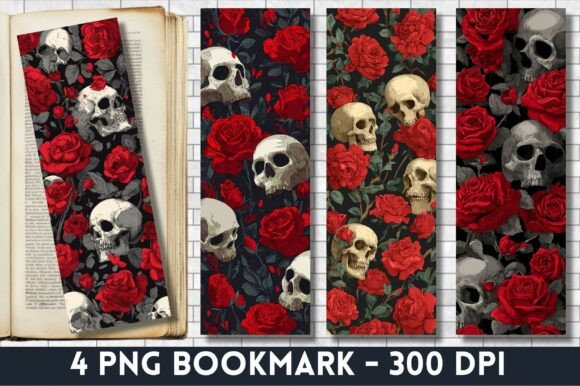Crafting Bold Graphics with a Gothic Rose & Skull Bookmark
