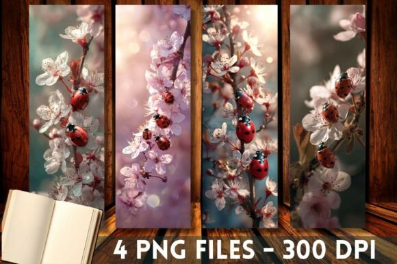 Crafting Spring Campaigns with a Cherry Blossom Ladybug Bookmark Graphic