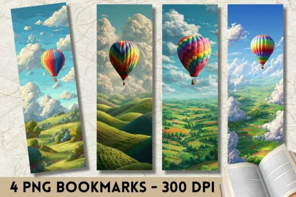 Crafting with Vibrant Rainbow Hot Air Balloon Graphics