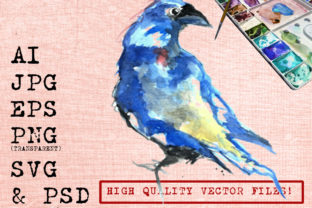 Crow Watercolor Graphics & Illustrations Review