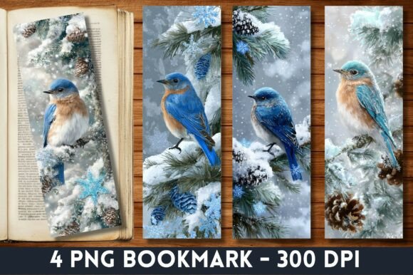 Snowy Pine Bluebird Pinecone Bookmark: A Designer's Review