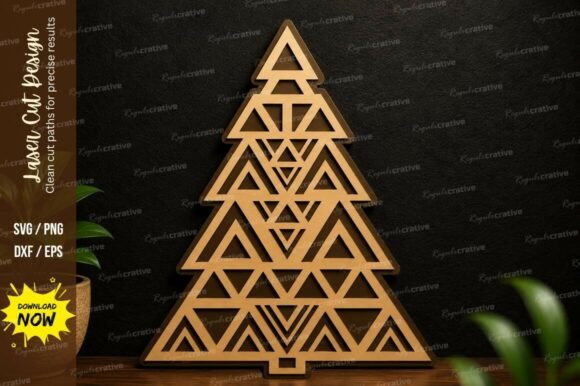 Testing Triangle Pattern Christmas Tree Laser Designs for Your Shop